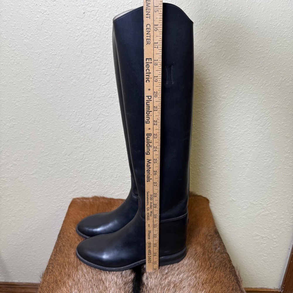 VTG Effingham By Bond Boot Co 6 Black Leather Riding Boots 6 Made USA Equestrian - Picture 9 of 11